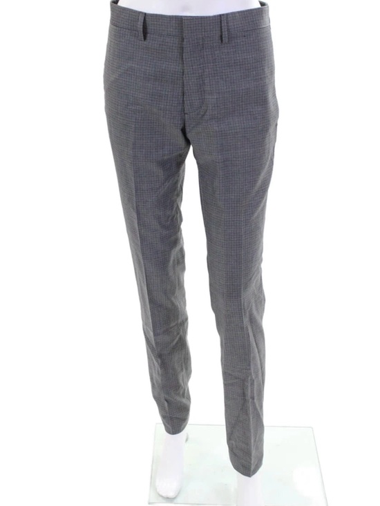 The Kooples Pants - The Kooples Women’s Gray Micro-Houndstooth Slim Dress Pants
